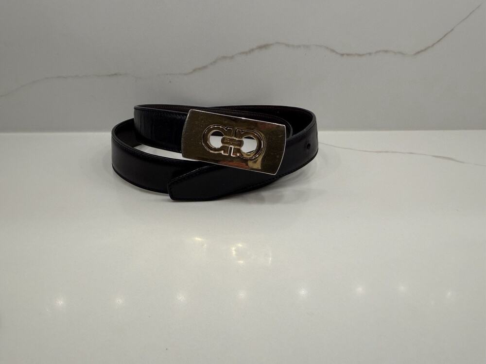 Salvatore Ferragamo Gancini Gold Tone Belt Buckle Made Italy Vintage